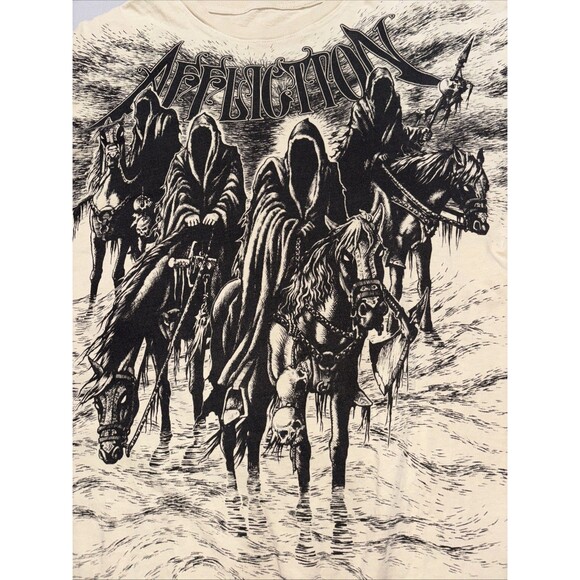 Affliction Men's T-shirt XXXL Black Night Four Horseman Nazgul Ringwraiths - Picture 2 of 16